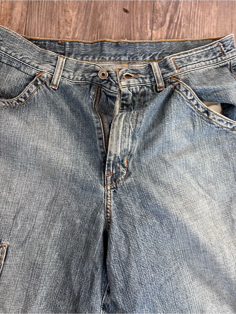 Guess Light Blue Denim Cargo Shorts